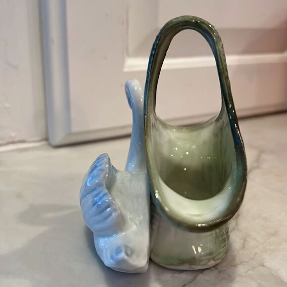 Beautiful Antique German Swan w/ Basket - Picture 3 of 5